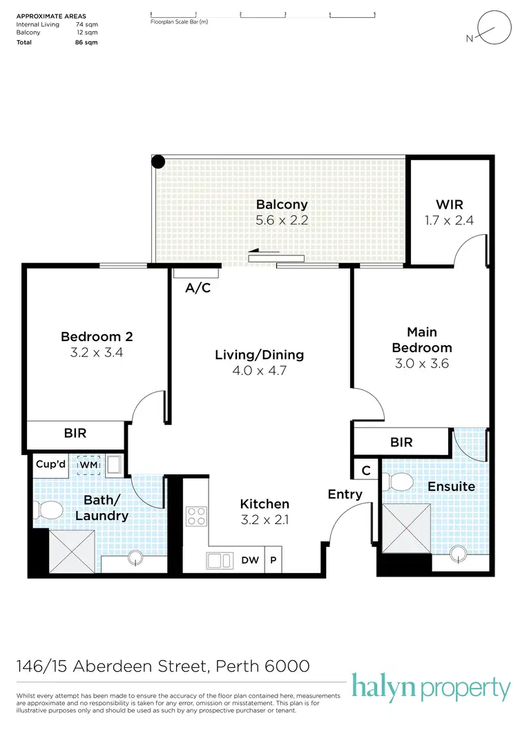 Floorplan of Homely apartment listing, 146/15 Aberdeen Street, Perth WA 6000