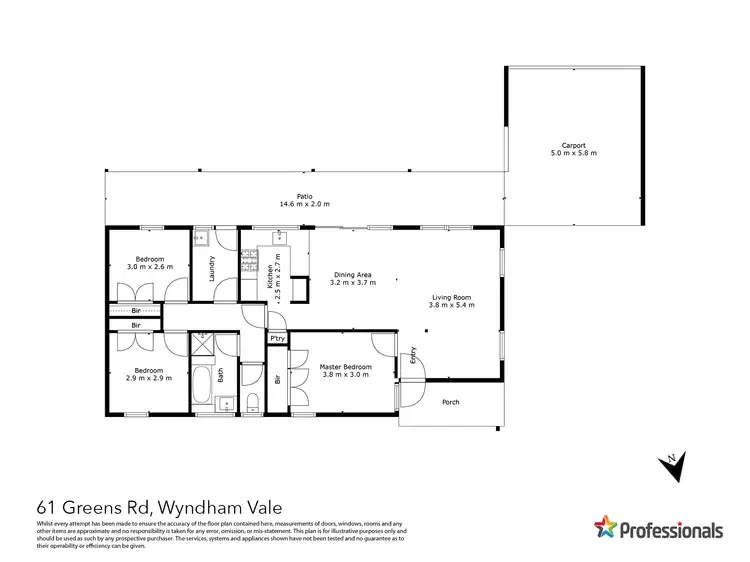 Floorplan of Homely house listing, 61 Greens Road, Wyndham Vale VIC 3024