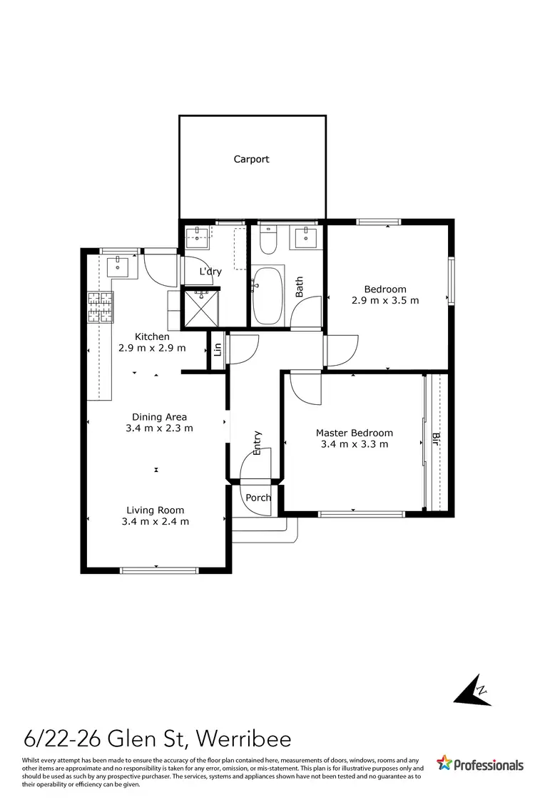 Floorplan of Homely unit listing, 6/22-26 Glen Street, Werribee VIC 3030
