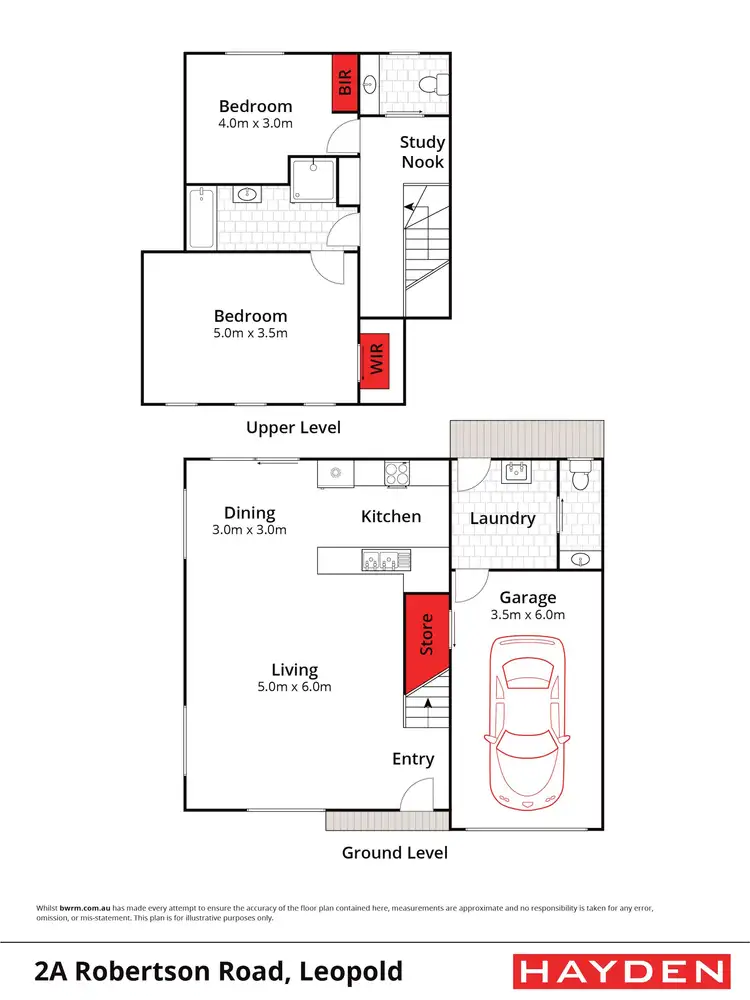 Floorplan of Homely unit listing, 2A Robertson Road, Leopold VIC 3224
