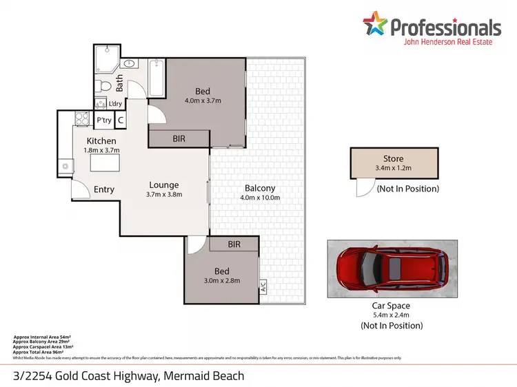 Floorplan of Homely apartment listing, 3/2254 Gold Coast Highway, Mermaid Beach QLD 4218