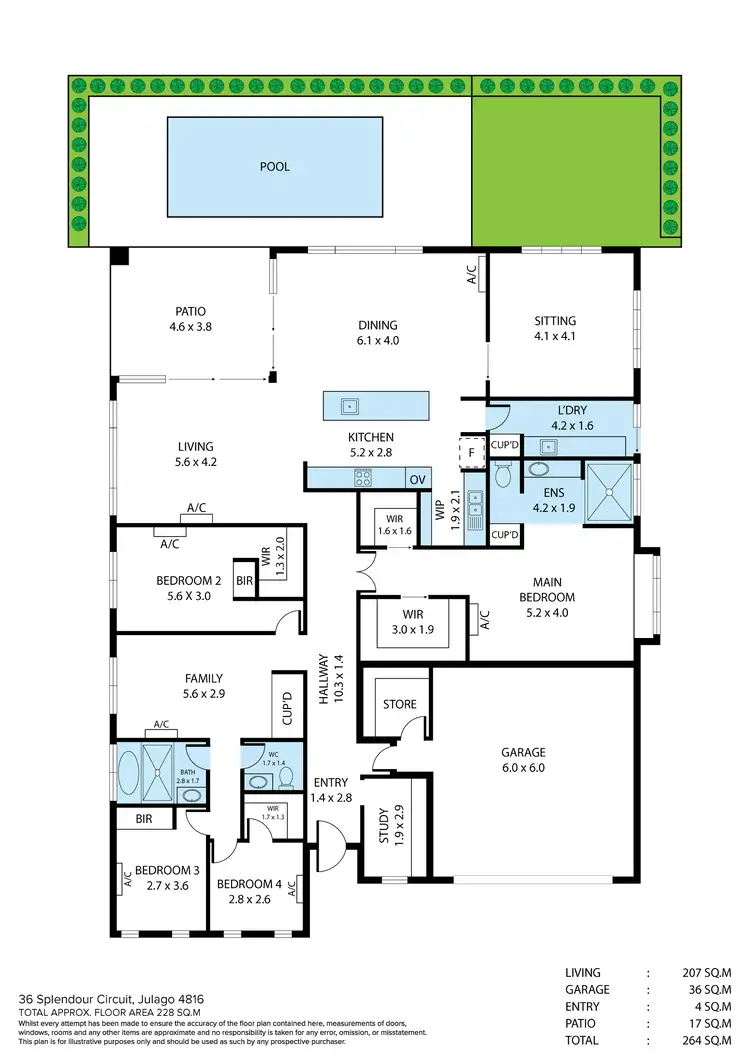 Floorplan of Homely house listing, 36 Splendour Circuit, Julago QLD 4816