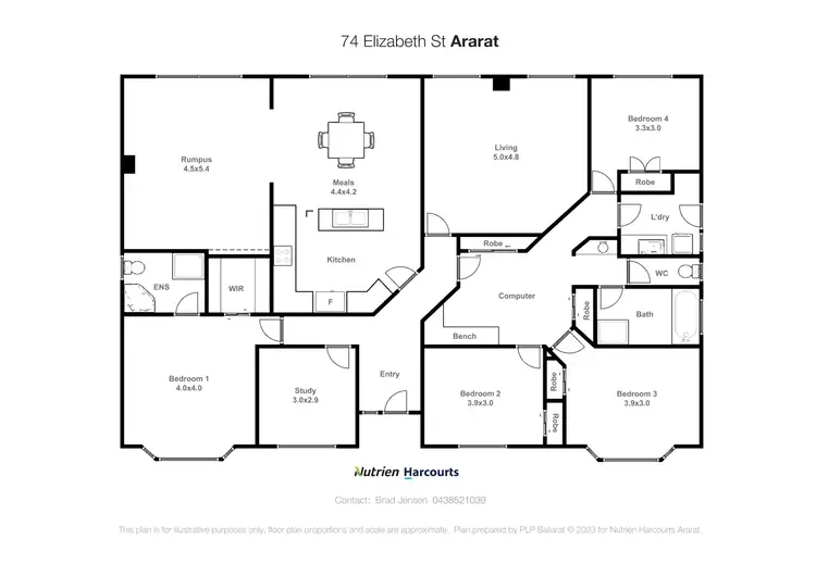 Floorplan of Homely house listing, 74 Elizabeth Street, Ararat VIC 3377