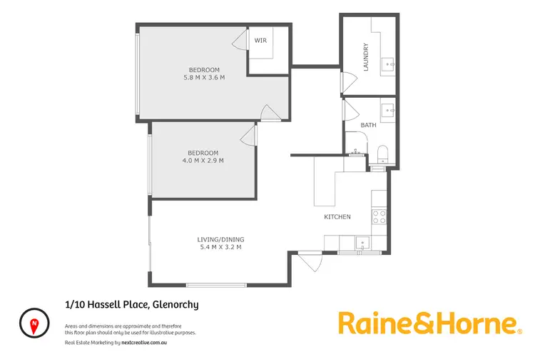 Floorplan of Homely unit listing, 1/10 Hassell Place, Glenorchy TAS 7010