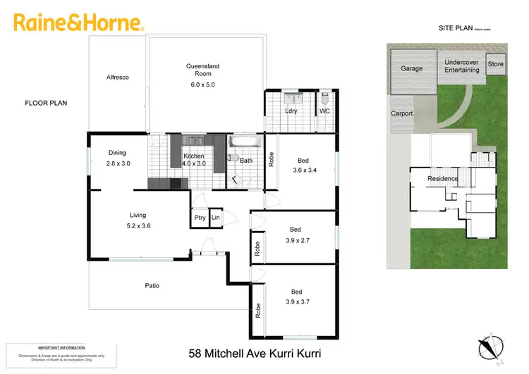 Floorplan of Homely house listing, 58 Mitchell Avenue, Kurri Kurri NSW 2327