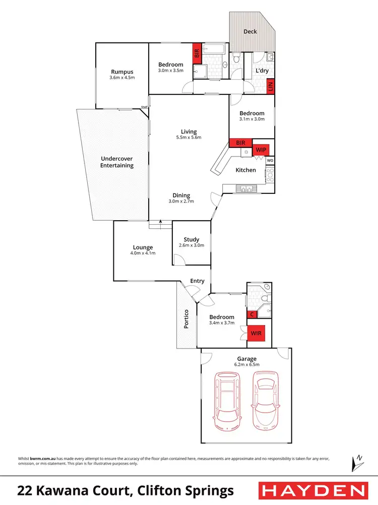 Floorplan of Homely house listing, 22 Kawana Court, Clifton Springs VIC 3222