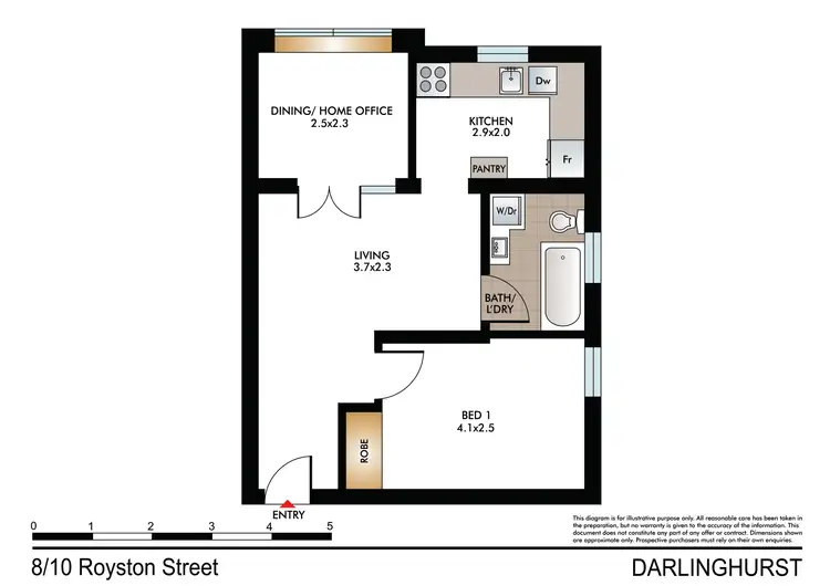 Floorplan of Homely apartment listing, 8/10 Royston Street, Darlinghurst NSW 2010