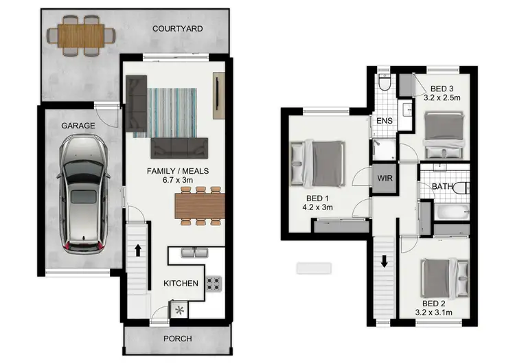 Floorplan of Homely townhouse listing, 13/154-162 River Hills Road, Eagleby QLD 4207