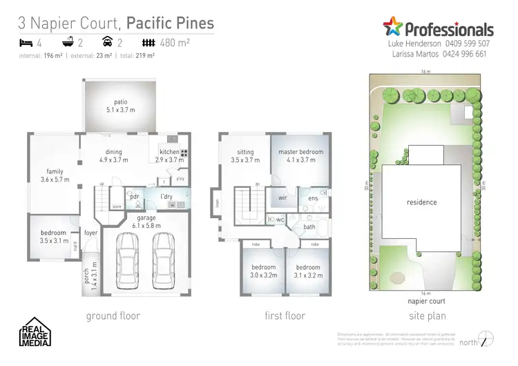 Floorplan of Homely house listing, 3 Napier Court, Pacific Pines QLD 4211
