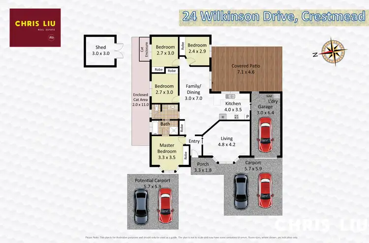 Floorplan of Homely house listing, 24 Wilkinson Drive, Crestmead QLD 4132