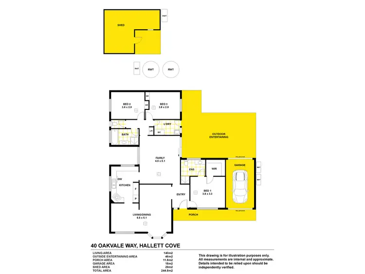 Floorplan of Homely house listing, 40 Oakvale Way, Hallett Cove SA 5158