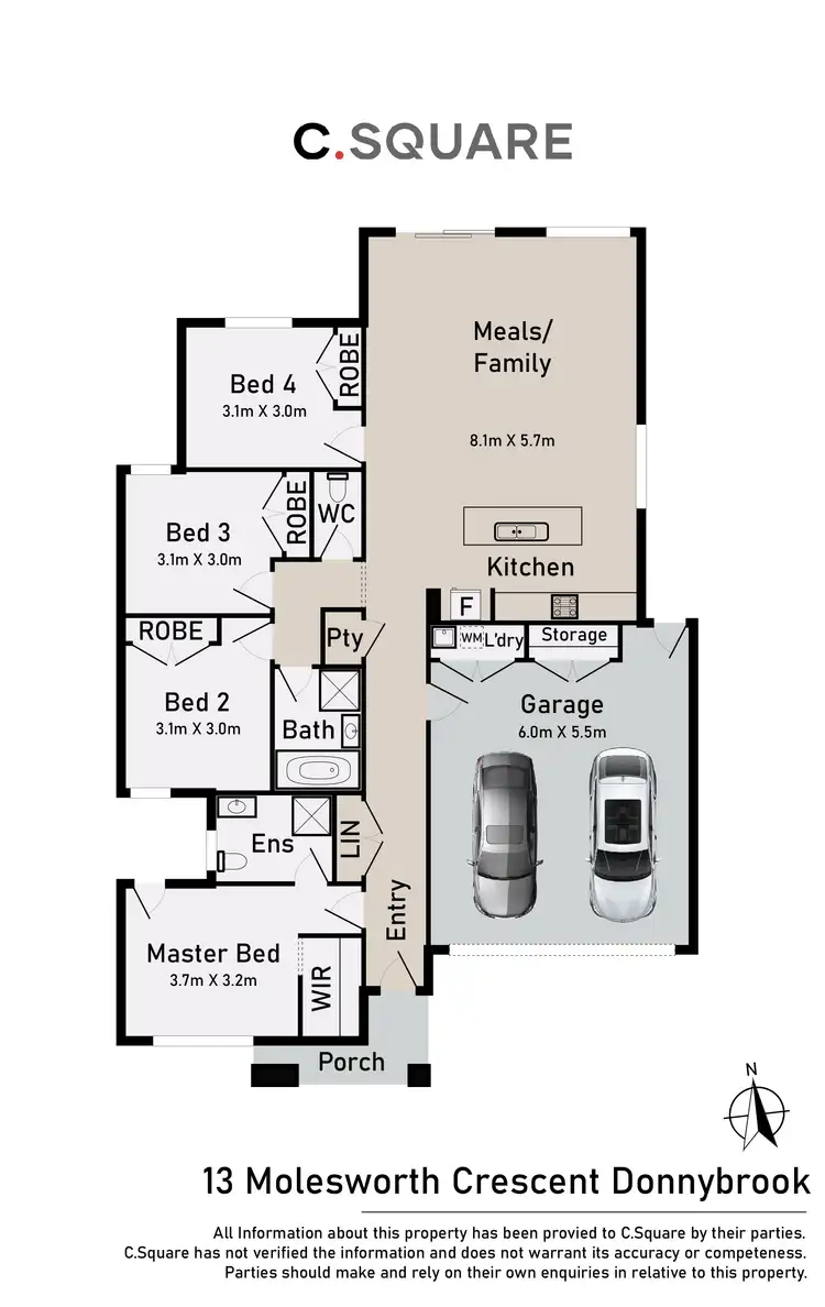 Floorplan of Homely house listing, 13 Molesworth Crescent, Donnybrook VIC 3064