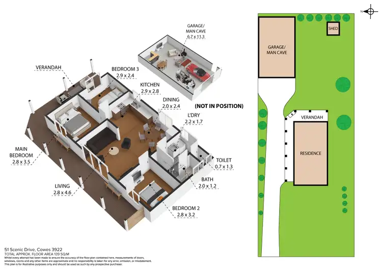 Floorplan of Homely house listing, 51 Scenic Drive, Cowes VIC 3922