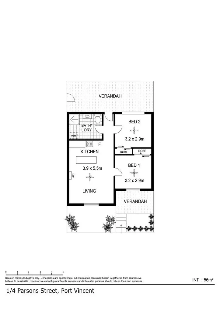Floorplan of Homely unit listing, 1/4 Parsons Street, Port Vincent SA 5581