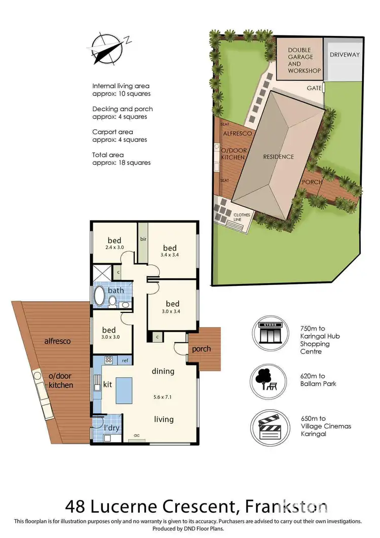 Floorplan of Homely house listing, 48 Lucerne Crescent, Frankston VIC 3199