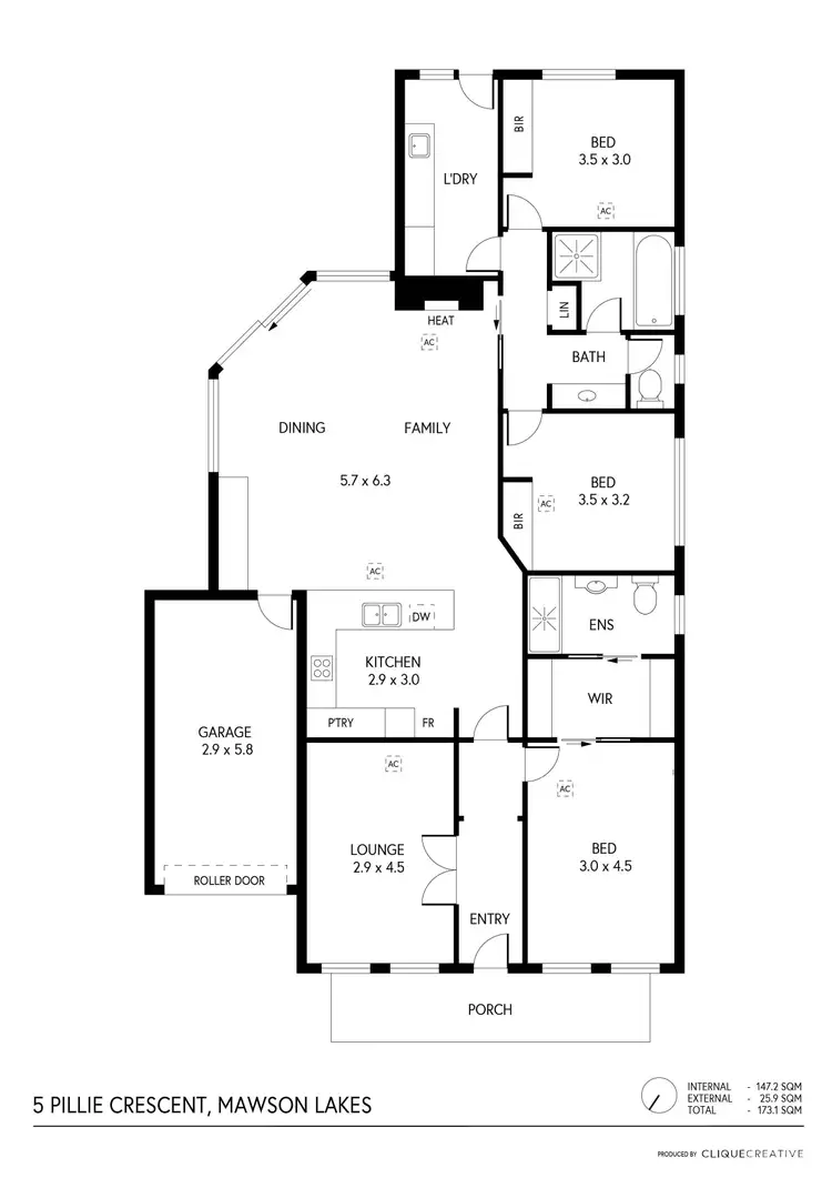 Floorplan of Homely house listing, 5 Pillie Crescent, Mawson Lakes SA 5095