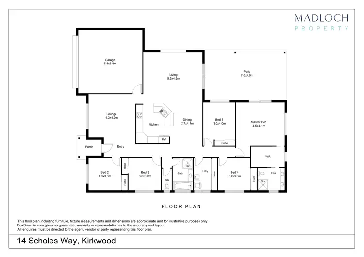 Floorplan of Homely house listing, 14 Scholes Way, Kirkwood QLD 4680
