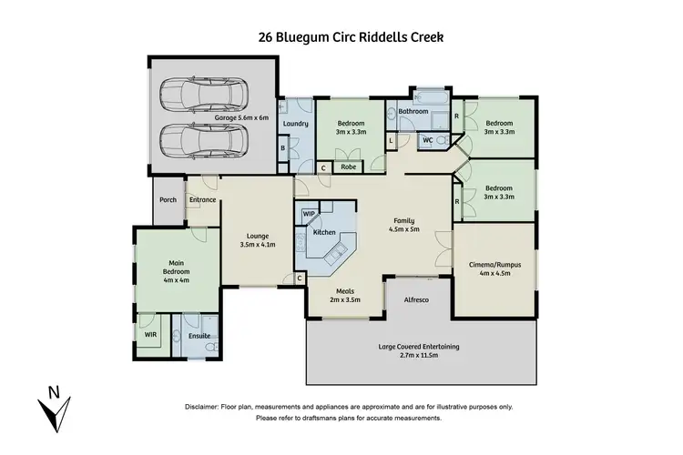 Floorplan of Homely house listing, 26 Bluegum Circuit, Riddells Creek VIC 3431
