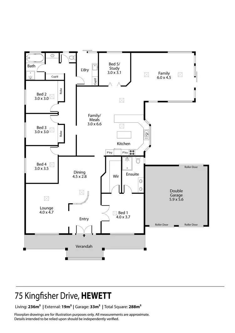 Floorplan of Homely house listing, 75 Kingfisher Drive, Hewett SA 5118