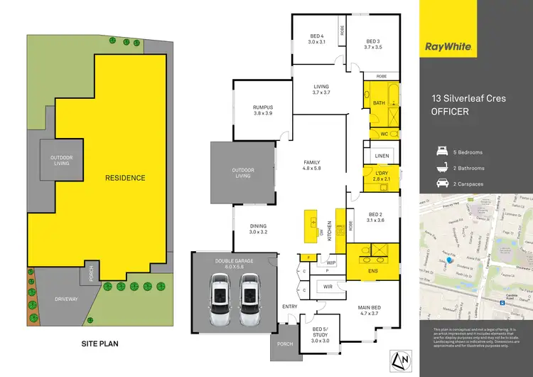 Floorplan of Homely house listing, 13 Silverleaf Crescent, Officer VIC 3809