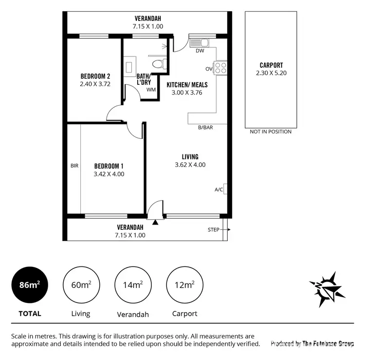 Floorplan of Homely unit listing, 5/5A Riverside Drive, Bedford Park SA 5042