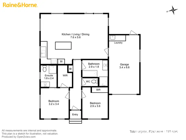 Floorplan of Homely unit listing, 1/7 Nugent Road, Sorell TAS 7172