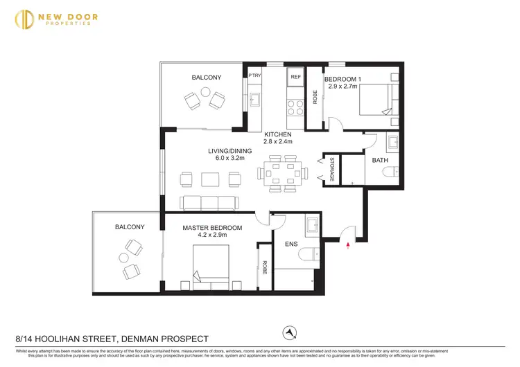 Floorplan of Homely apartment listing, 8/14 Hoolihan Street, Denman Prospect ACT 2611
