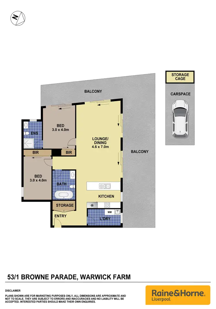 Floorplan of Homely apartment listing, 53/1 Browne Parade, Warwick Farm NSW 2170
