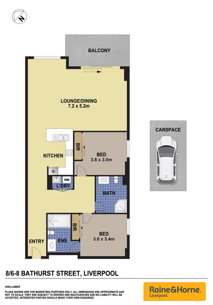 Floorplan of Homely apartment listing, 8/6-8 Bathurst Street, Liverpool NSW 2170