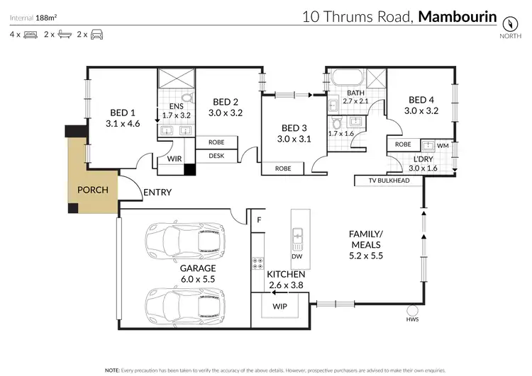 Floorplan of Homely house listing, 10 Thrums Road, Mambourin VIC 3024