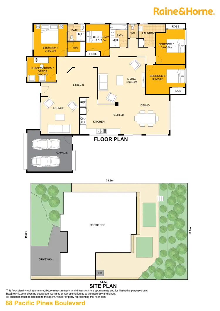 Floorplan of Homely house listing, 88 Pacific Pines Boulevard, Pacific Pines QLD 4211