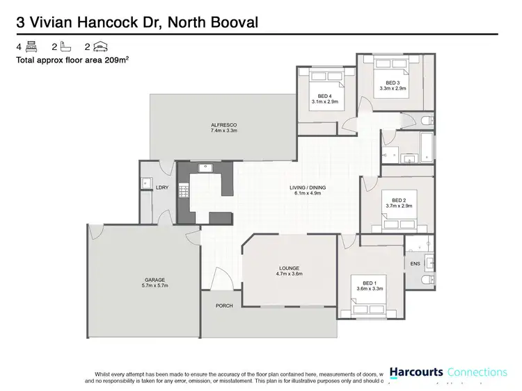 Floorplan of Homely house listing, 3 Vivian Hancock Drive, North Booval QLD 4304