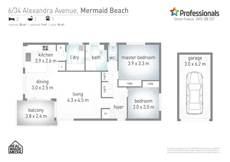 Floorplan of Homely unit listing, 6/34 Alexandra Avenue, Mermaid Beach QLD 4218