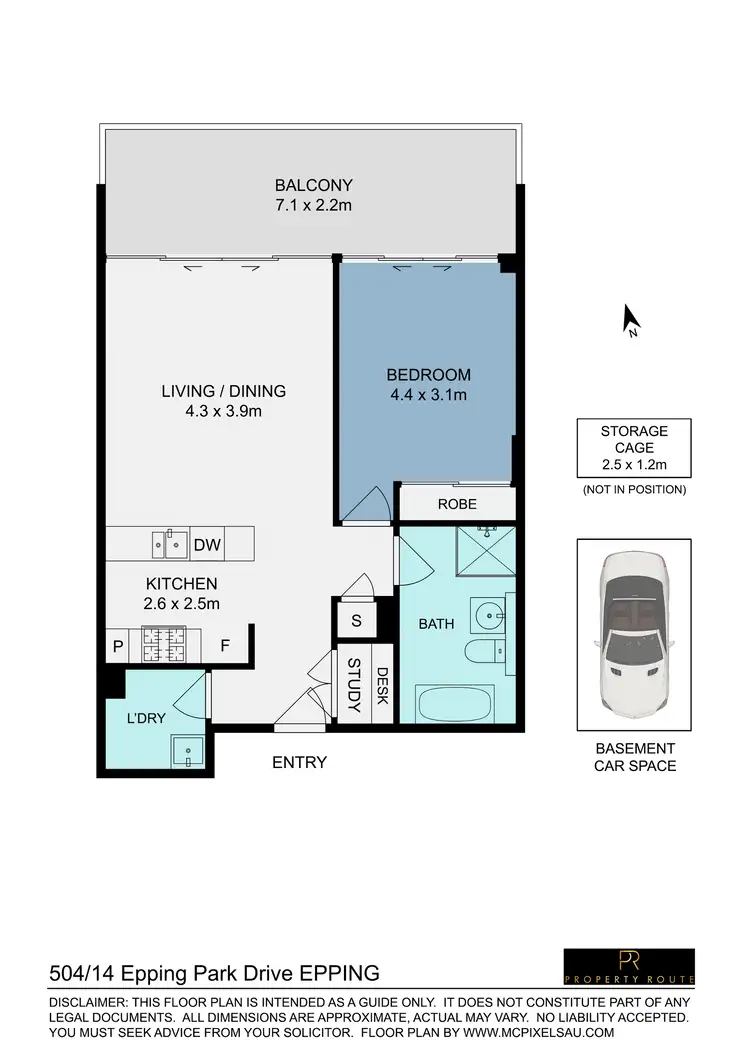 Floorplan of Homely unit listing, 504/14 Epping Park Drive, Epping NSW 2121