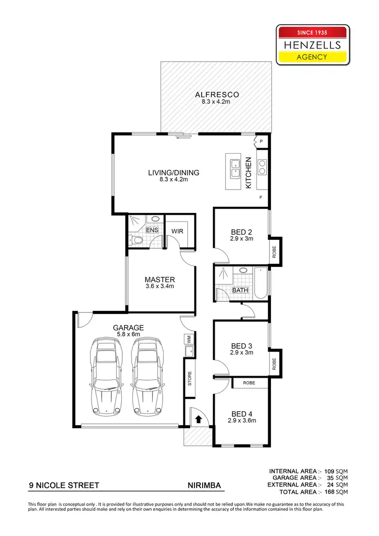Floorplan of Homely house listing, 9 Nicole Street, Nirimba QLD 4551