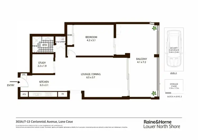 Floorplan of Homely apartment listing, 303A/7-13 Centennial Avenue, Lane Cove NSW 2066