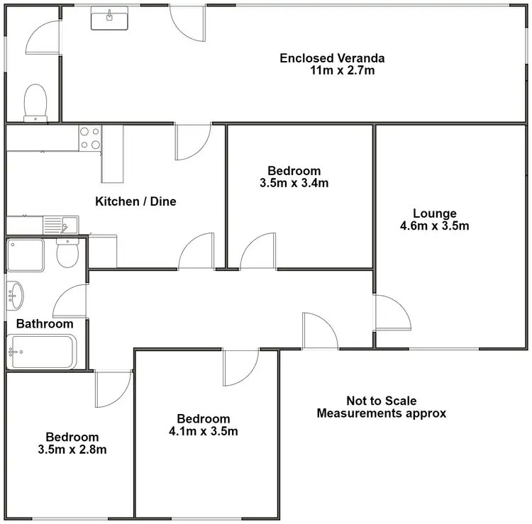 Floorplan of Homely house listing, 11 Mildred Street, Port Augusta West SA 5700