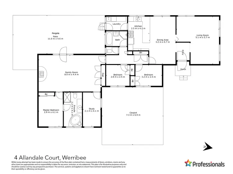 Floorplan of Homely house listing, 4 Allandale Court, Werribee VIC 3030