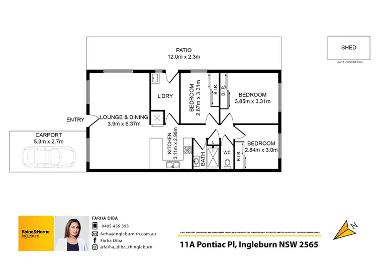 Floorplan of Homely house listing, 1/11 Pontiac Place, Ingleburn NSW 2565