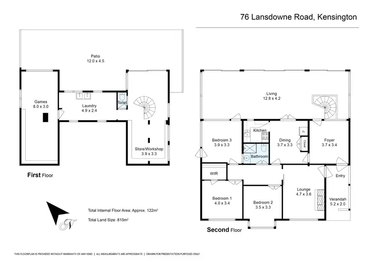 Floorplan of Homely house listing, 76 Lansdowne Road, Kensington WA 6151