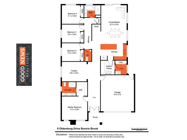 Floorplan of Homely house listing, 8 Oldenburg Drive, Bonnie Brook VIC 3335