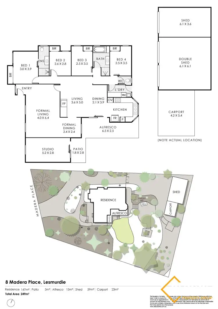 Floorplan of Homely house listing, 8 Madera Place, Lesmurdie WA 6076