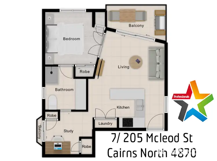 Floorplan of Homely unit listing, 7/205 Mcleod Street, Cairns North QLD 4870