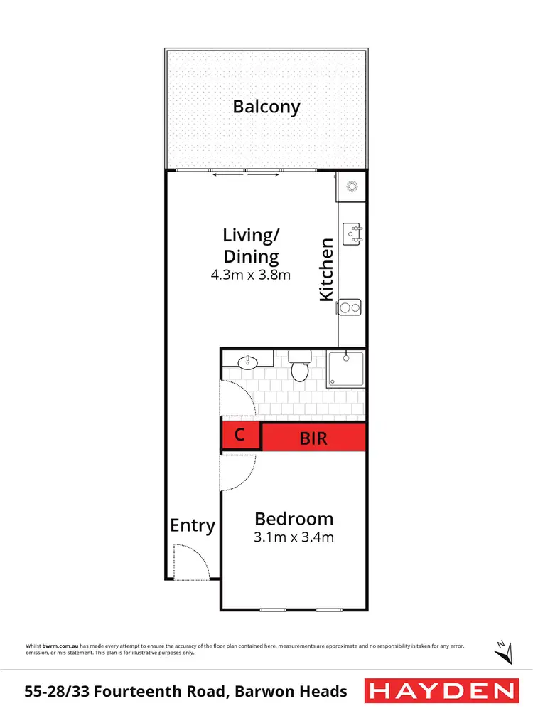 Floorplan of Homely unit listing, 55_28/33 Fourteenth Road, Connewarre VIC 3227