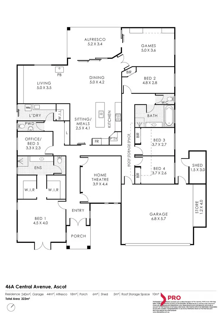 Floorplan of Homely house listing, 46A Central Avenue, Ascot WA 6104