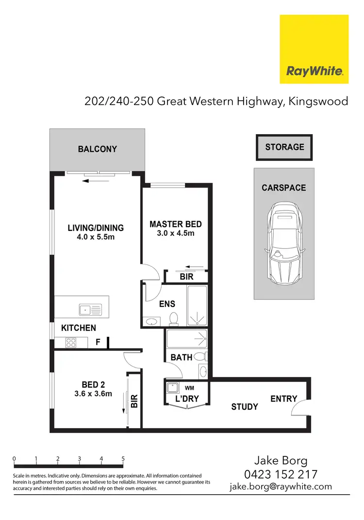 Floorplan of Homely unit listing, 202/240-250B Great Western Highway, Kingswood NSW 2747