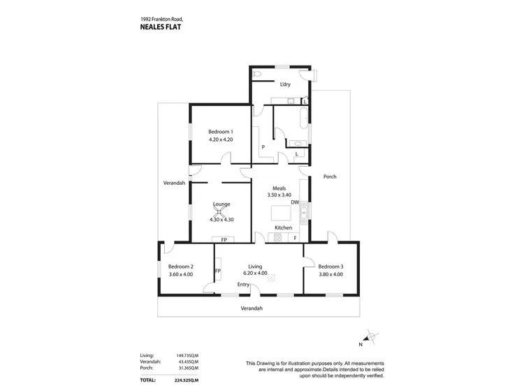 Floorplan of Homely rural property listing, 1992 Frankton Road, Neales Flat SA 5374