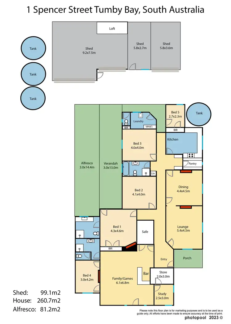 Floorplan of Homely house listing, 1 Spencer Street, Tumby Bay SA 5605