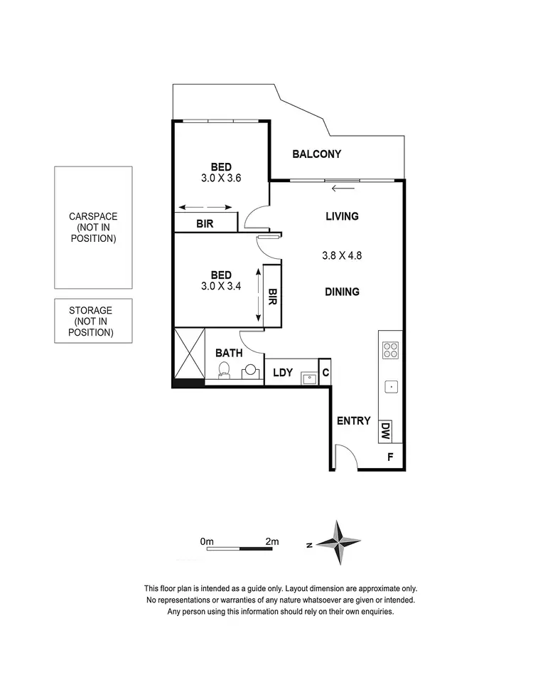 Floorplan of Homely apartment listing, 2805/3 Yarra Street, South Yarra VIC 3141