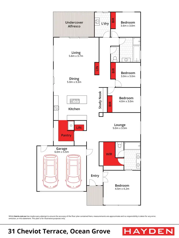 Floorplan of Homely house listing, 31 Cheviot Terrace, Ocean Grove VIC 3226